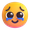 face holding back tears